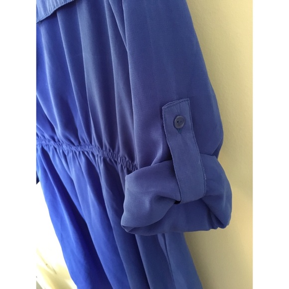 Blue Rue21 Dress with Cuffed Sleeves - Picture 2 of 4